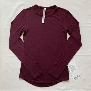 Lululemon Cassis Hold Tight Long Sleeve Shirt *Rib 4